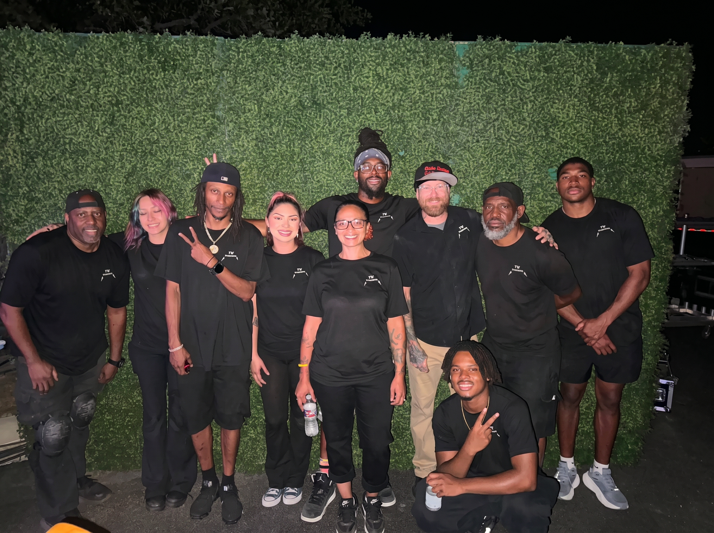 TW Stagehands crew members together at a live event